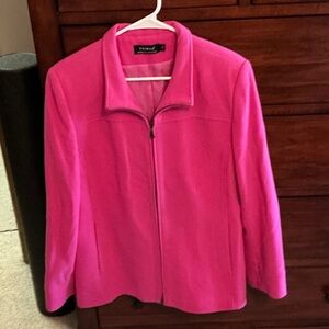 Tribal Bright Pink Zip-Front Blazer Jacket